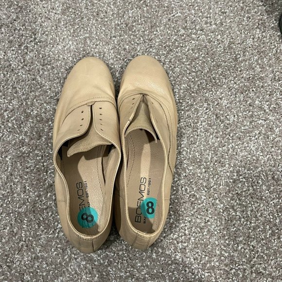 Boemos Italian Brown Leather Slip On Women's Loafers Oxford Shoes Size 3 - Picture 7 of 9